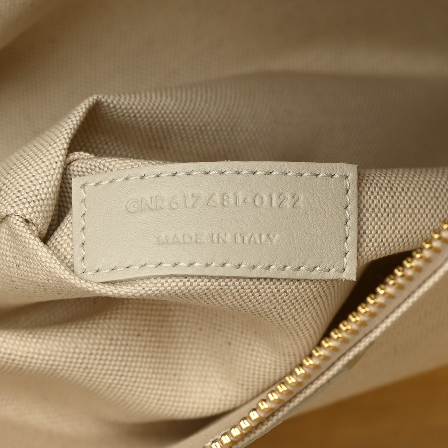 Linen Calfskin Small Rive Gauche Tote Military Green Blanc Vintage