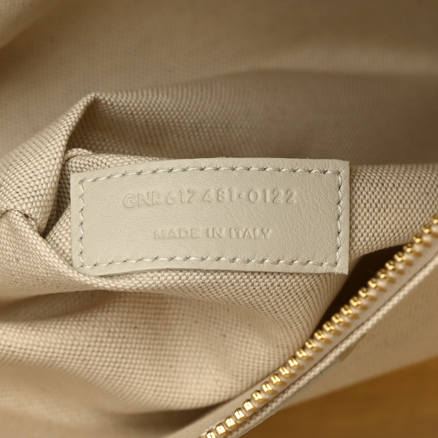 Saint Laurent Linen Calfskin Small Rive Gauche Tote Military Green Blanc Vintage 7 of 10