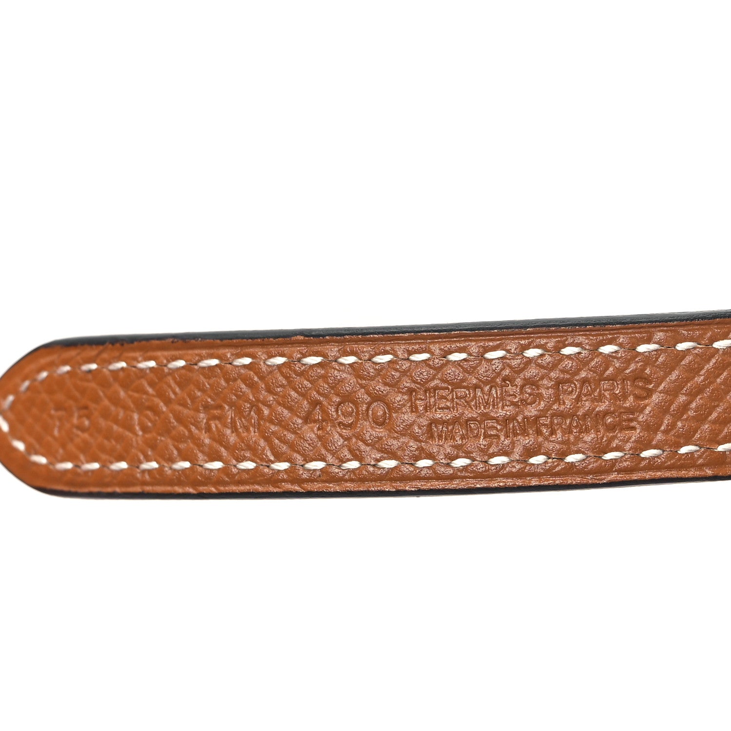 Hermes Epsom Swift 13mm Focus Belt 75 30 Gold Black 4 of 6