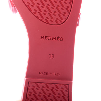 Hermes Rubber Aloha Sandals 38 Rose Baie 8 of 11