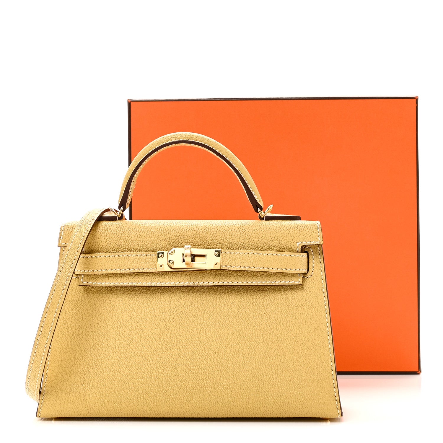 Hermes Chevre Mysore Mini Kelly Sellier 20 Foin 10 of 10