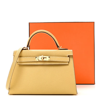 Hermes Chevre Mysore Mini Kelly Sellier 20 Foin 10 of 10