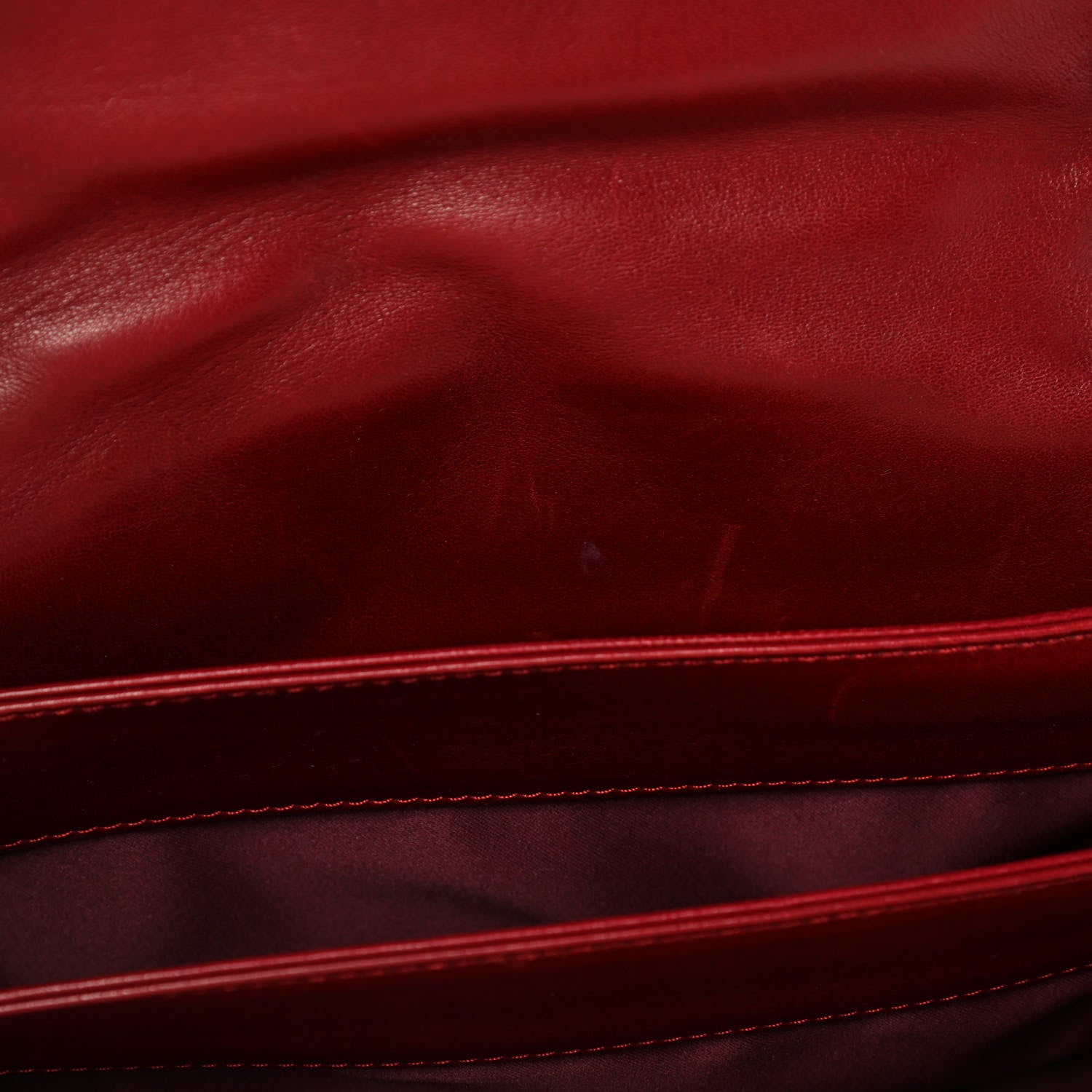Chanel Lambskin Quilted Jumbo Chanel 3 Flap Red 15 of 16