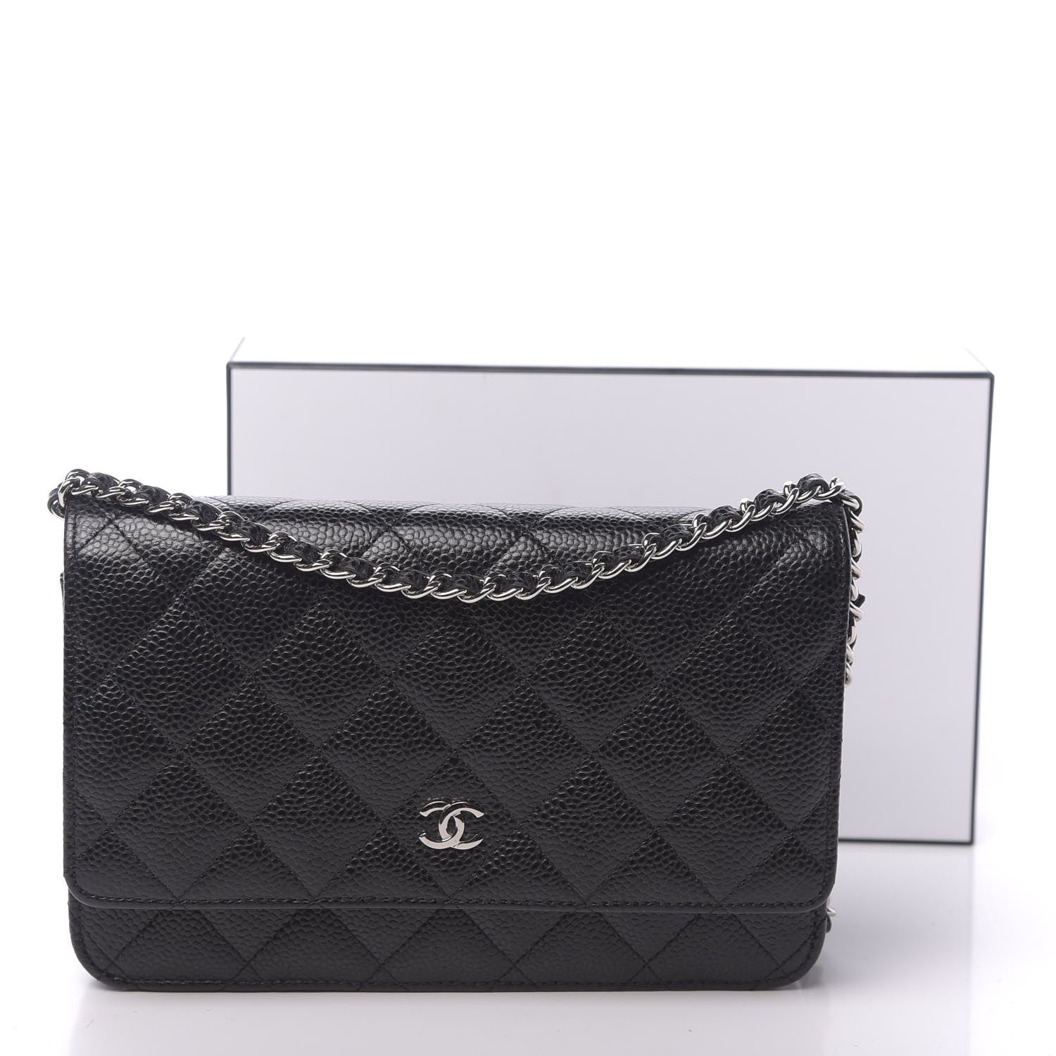 Chanel Caviar Quilted Wallet On Chain WOC Black 12 of 12