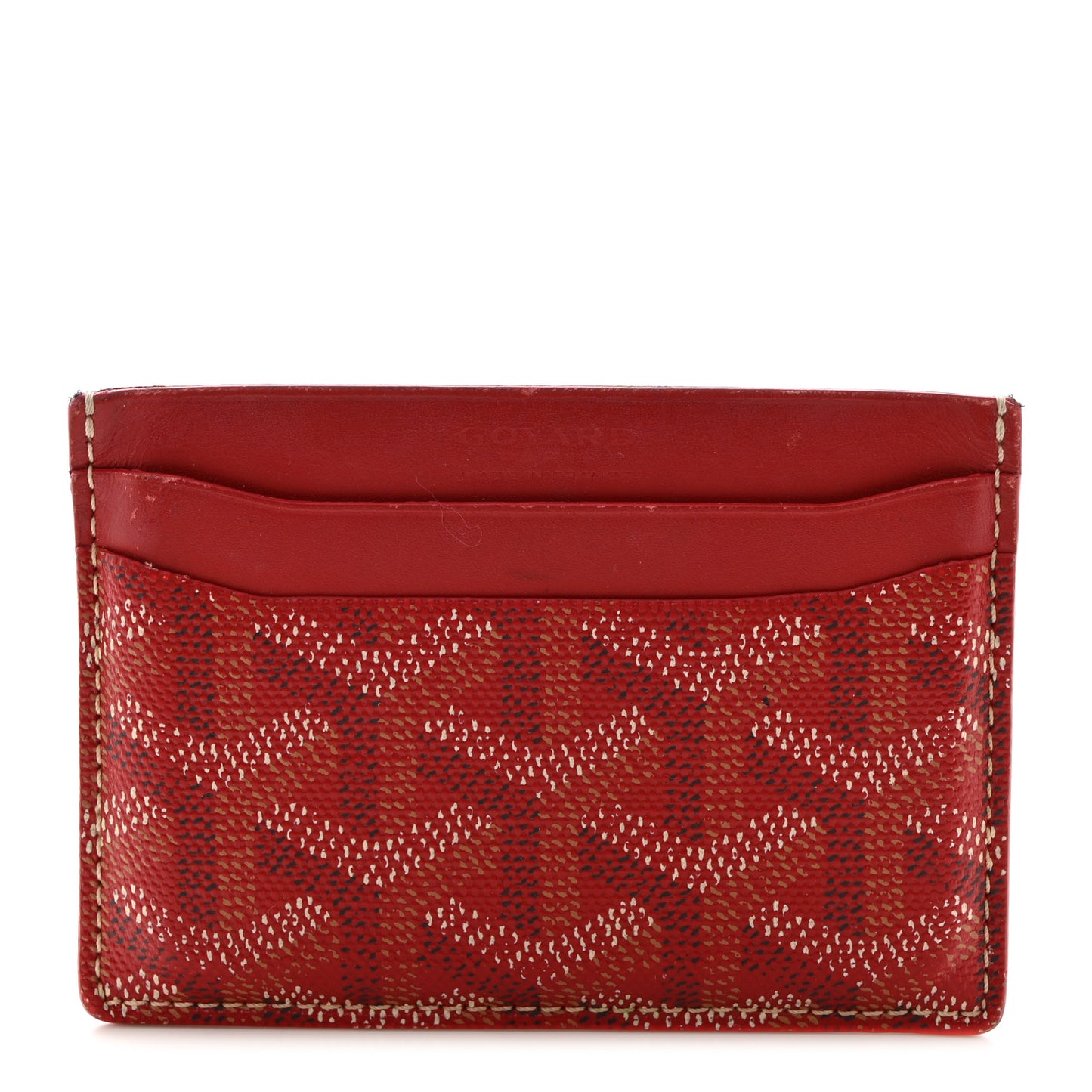 Goyardine Saint Sulpice Card Holder Red