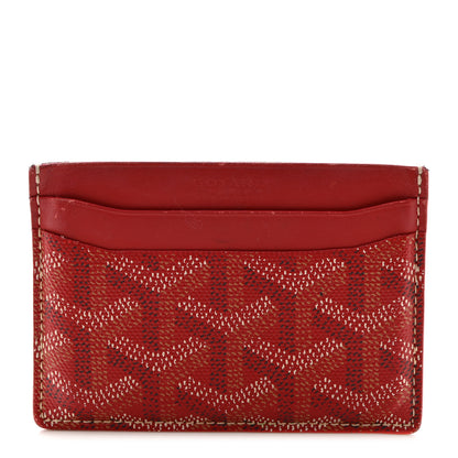 Goyard Goyardine Saint Sulpice Card Holder Red 1 of 8