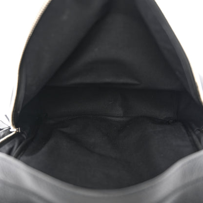 Balenciaga Smooth Calfskin Logo Small Everyday Backpack Black White 5 of 10