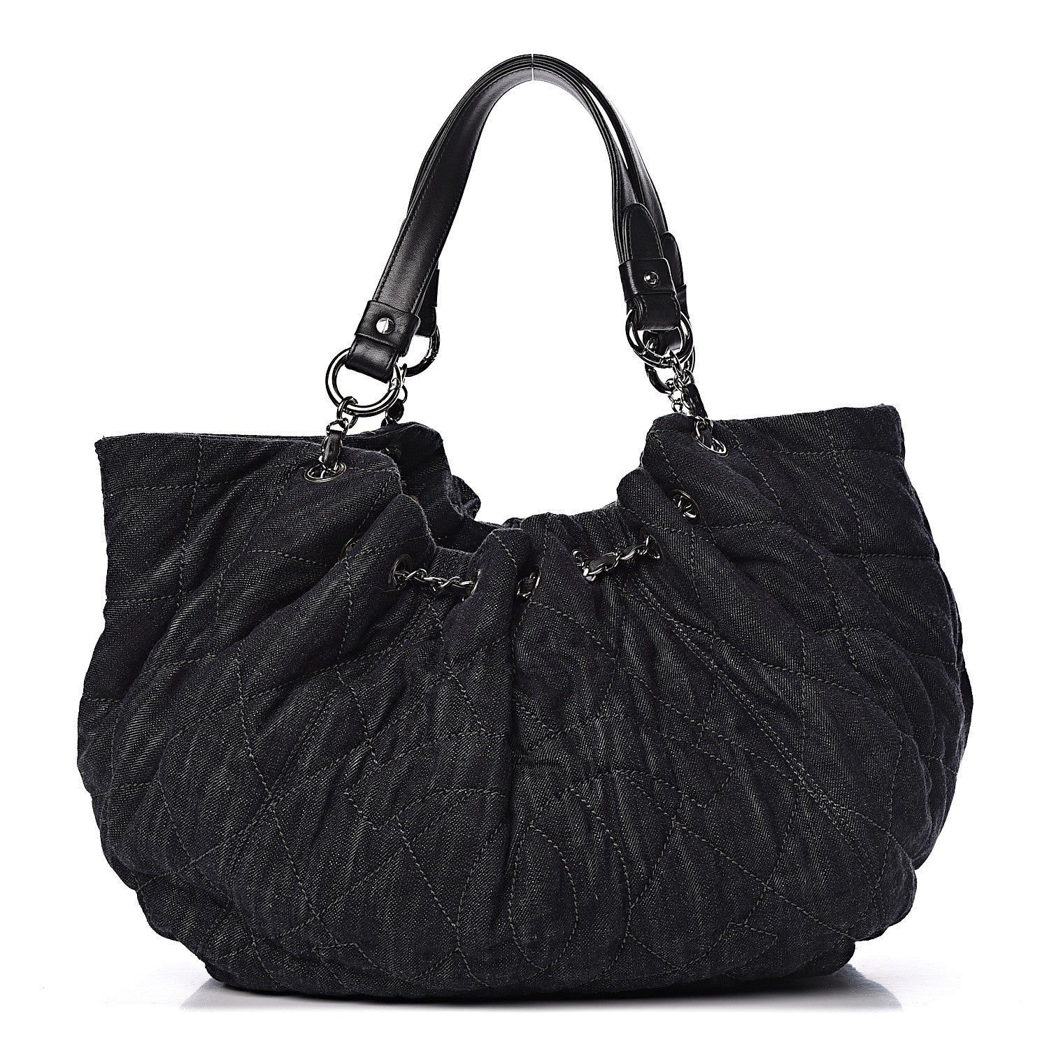 Chanel Denim Quilted Stretch Spirit Large Cabas Tote Blue 1 of 11