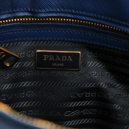 Prada Saffiano Small Galleria Double Zip Tote Bluette 6 of 8