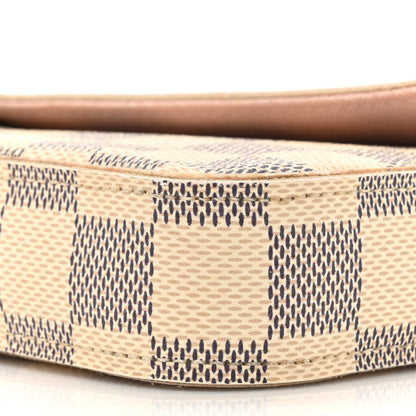 Louis Vuitton Damier Azur Pochette Felicie Chain Wallet Rose Ballerine 11 of 21