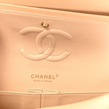 Chanel Caviar Quilted Medium Double Flap Beige 6 of 10