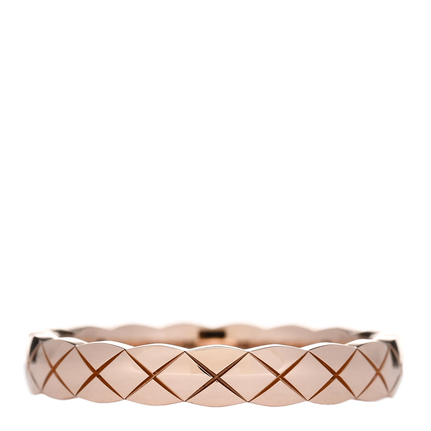 Chanel 18K Beige Gold Mini Coco Crush Ring 55 7.25 1 of 5