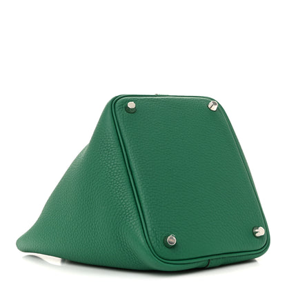 Hermes Taurillon Clemence Picotin Lock 18 PM Vert Vertigo 4 of 13