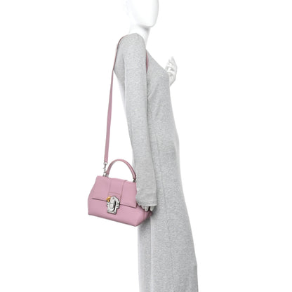 Dolce & Gabbana Calfskin Lucia Small Satchel Purple 2 of 9
