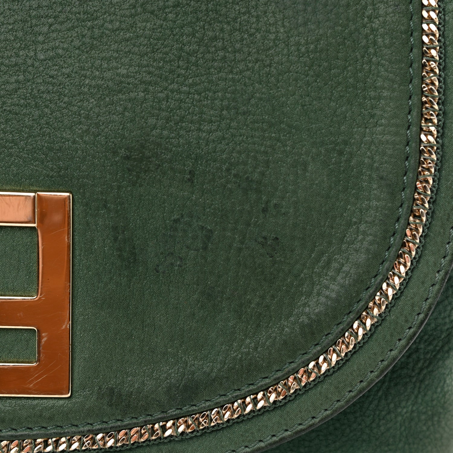 Fendi Metallic Calfskin Crossbody Green 14 of 14