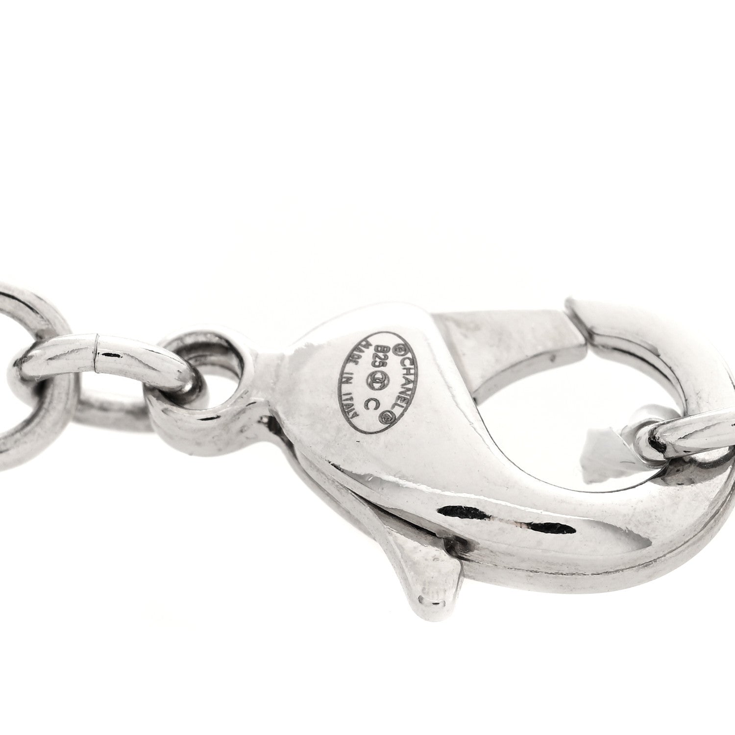 Chanel Pearl Resin CC Double Strand Belt Silver 3 of 3