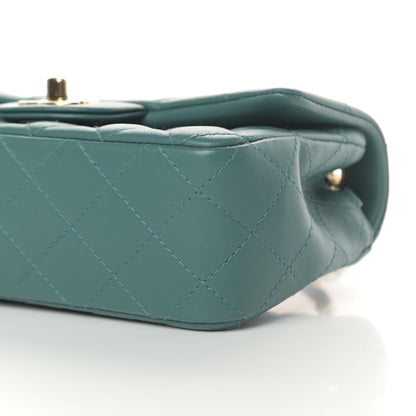 Chanel Lambskin Quilted Mini Rectangular Flap Green 10 of 11