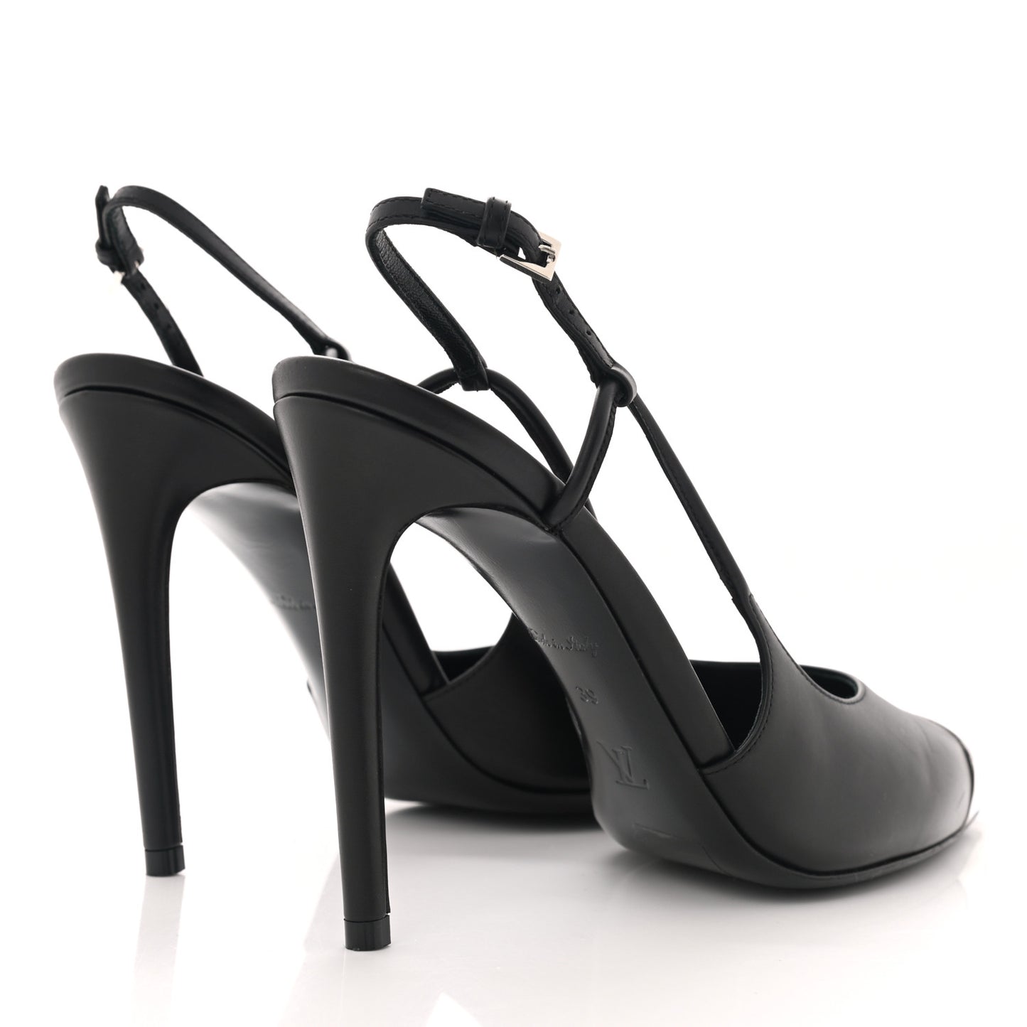 Calfskin Urban Twist Slingback Pumps 39 Black