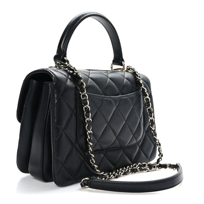 Chanel Lambskin Quilted Small Trendy CC Dual Handle Flap Bag Black 2 of 10