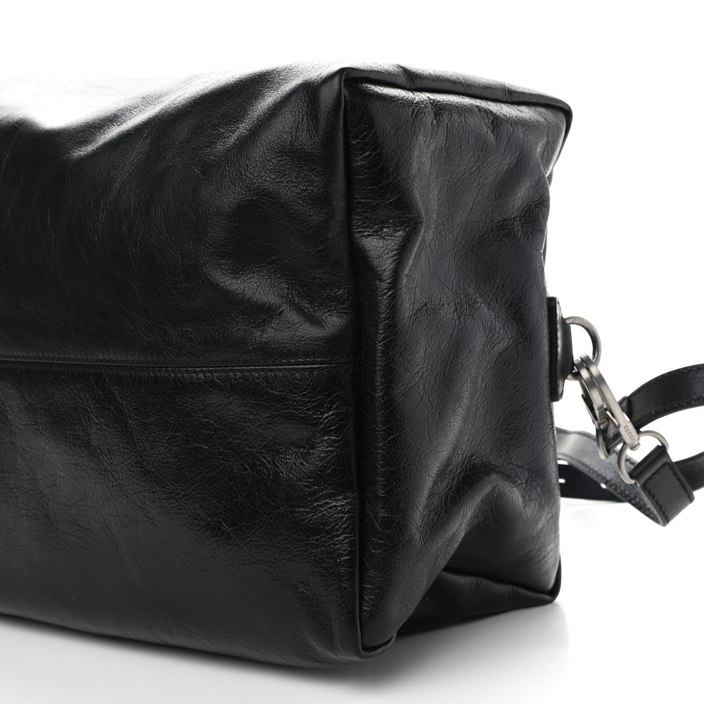 Fluffy Calfskin Morpheus Convertible Backpack Black