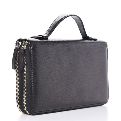 Gucci Pebbled Calfskin Soho Travel Document Case Black 3 of 8