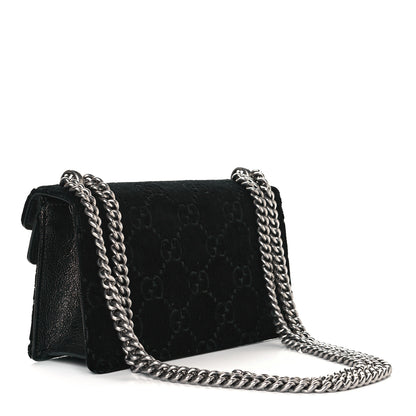 Gucci Velvet Skipper Crystal GG Monogram Small Dionysus Shoulder Bag Black Black Diamond 3 of 8