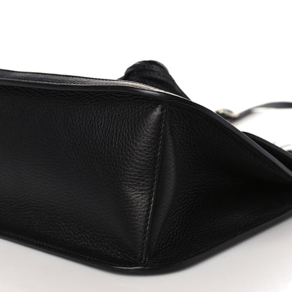 Gucci Pebbled Calfskin Medium Bamboo Daily Flap Shoulder Bag Black 8 of 8