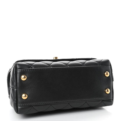 Chanel Calfskin Crystal Quilted Extra Mini Coco Handle Flap Black 3 of 4