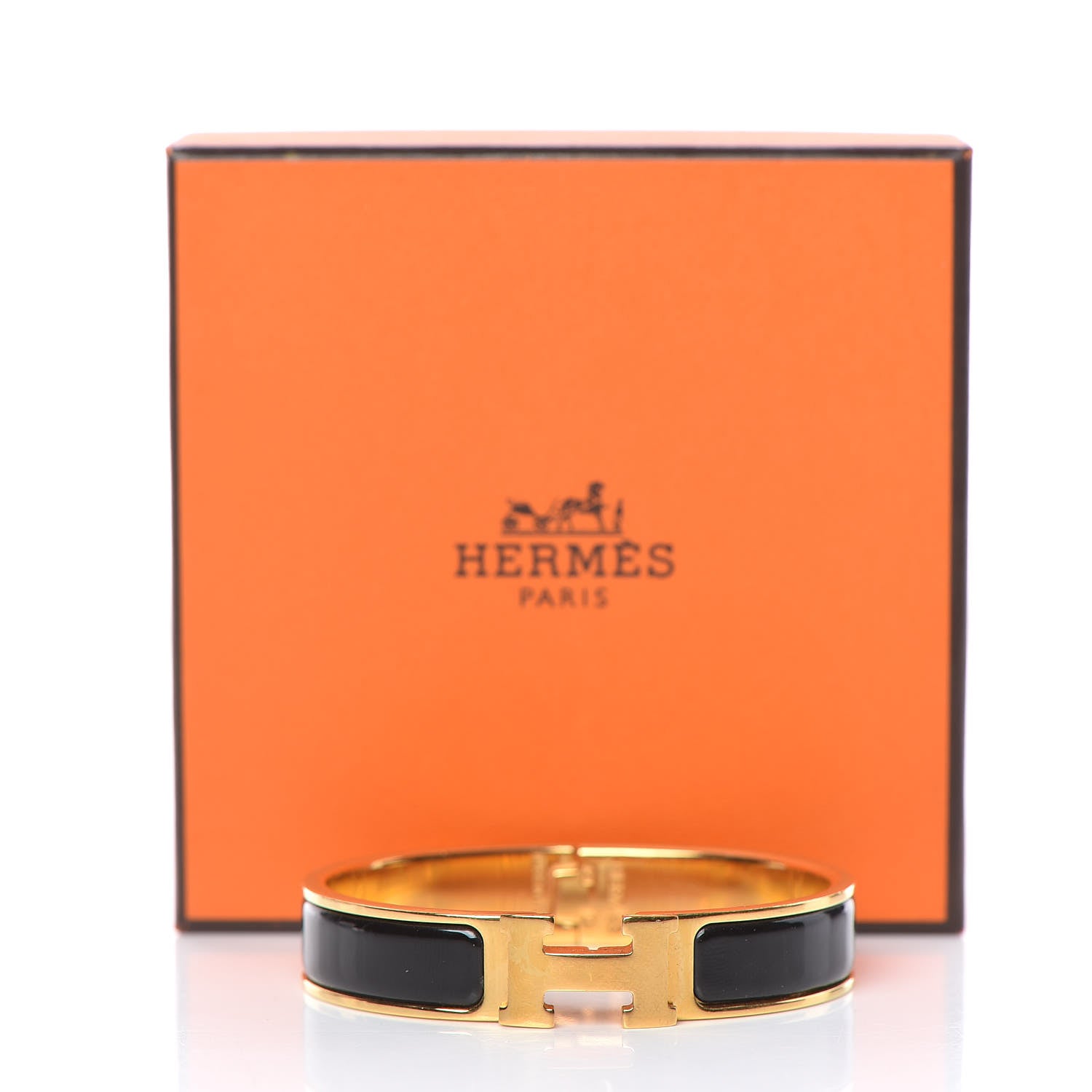 Hermes Enamel Narrow Clic Clac H Bracelet PM Black 6 of 6