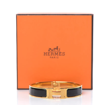 Hermes Enamel Narrow Clic Clac H Bracelet PM Black 6 of 6