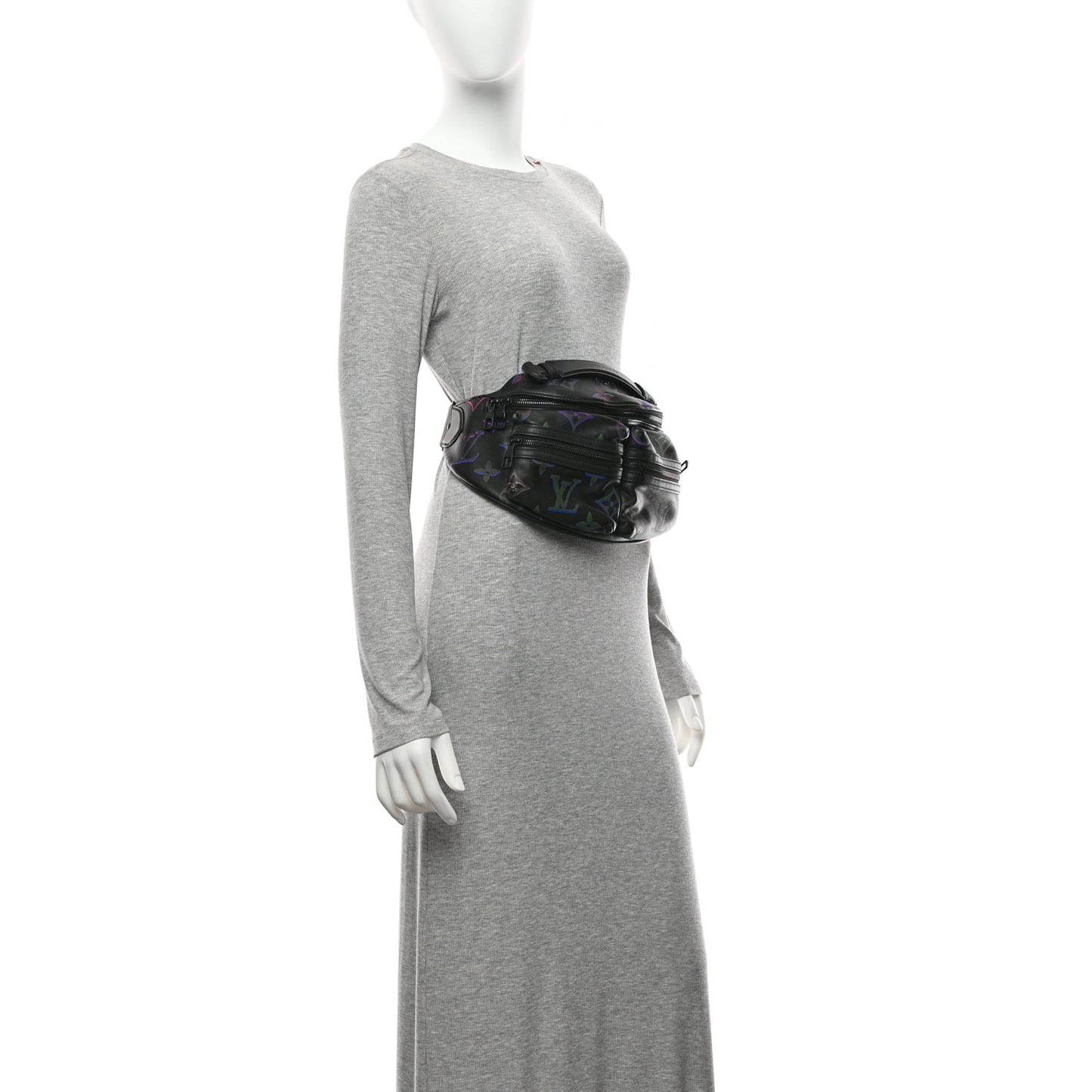 Calfskin Monogram Spotlight Comet Bumbag Black Borealis