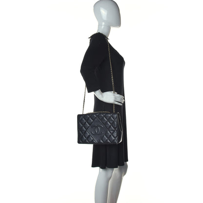 Chanel Lambskin Quilted Medium Diamond CC Flap Black 2 of 13