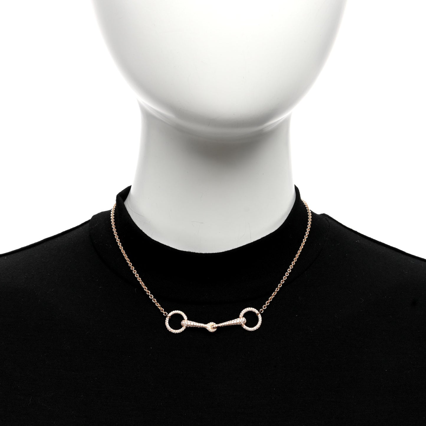 18K Rose Gold Diamond TPM Filet d'Or Necklace ST