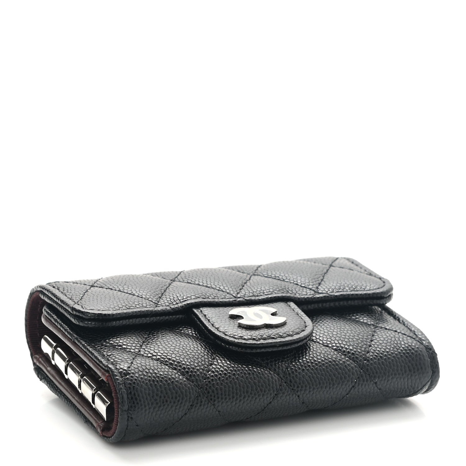 Chanel Caviar Quilted Classic 4 Key Holder Wallet Black 5 of 10