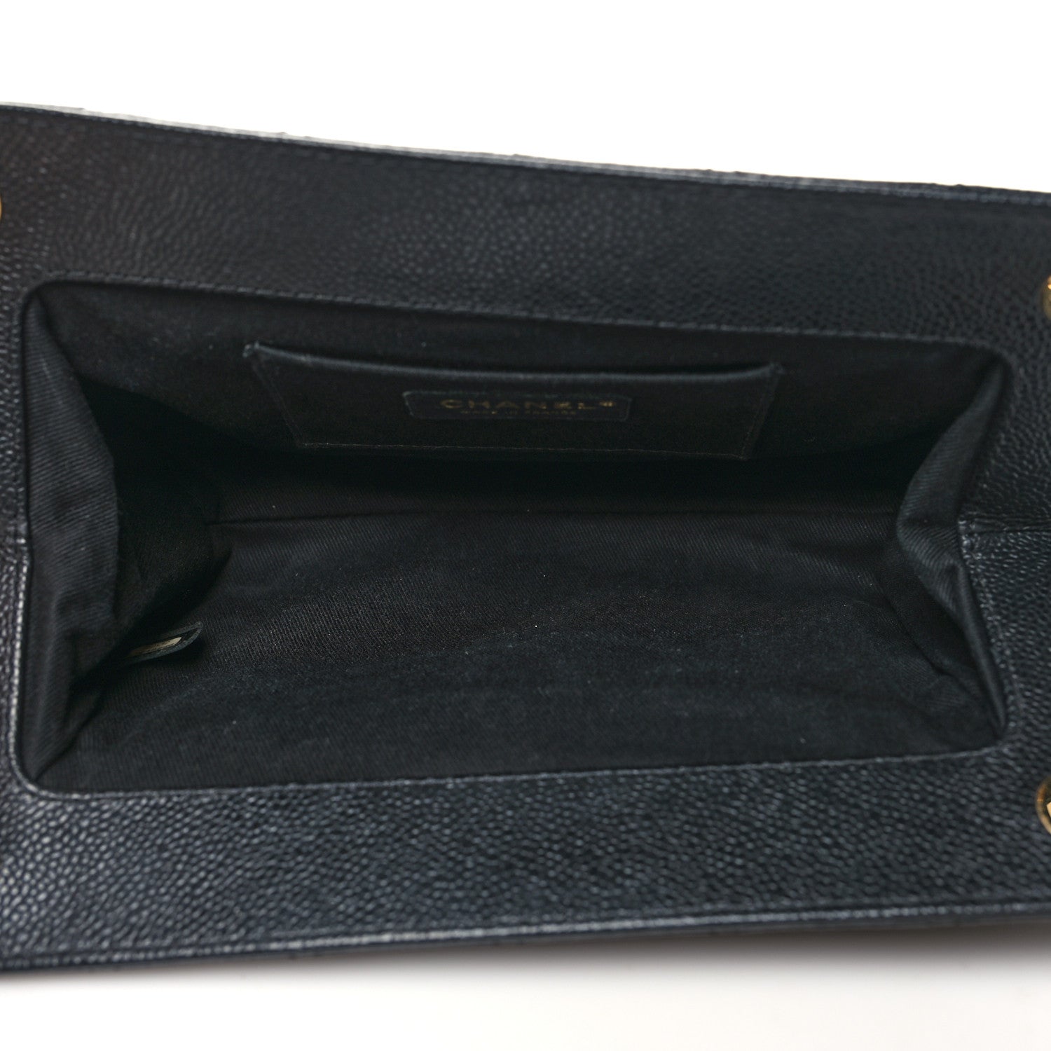 Chanel Caviar Quilted CC Clutch Pochette Black 5 of 10
