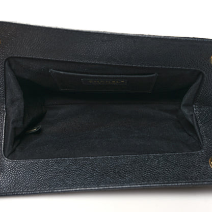 Chanel Caviar Quilted CC Clutch Pochette Black 5 of 10
