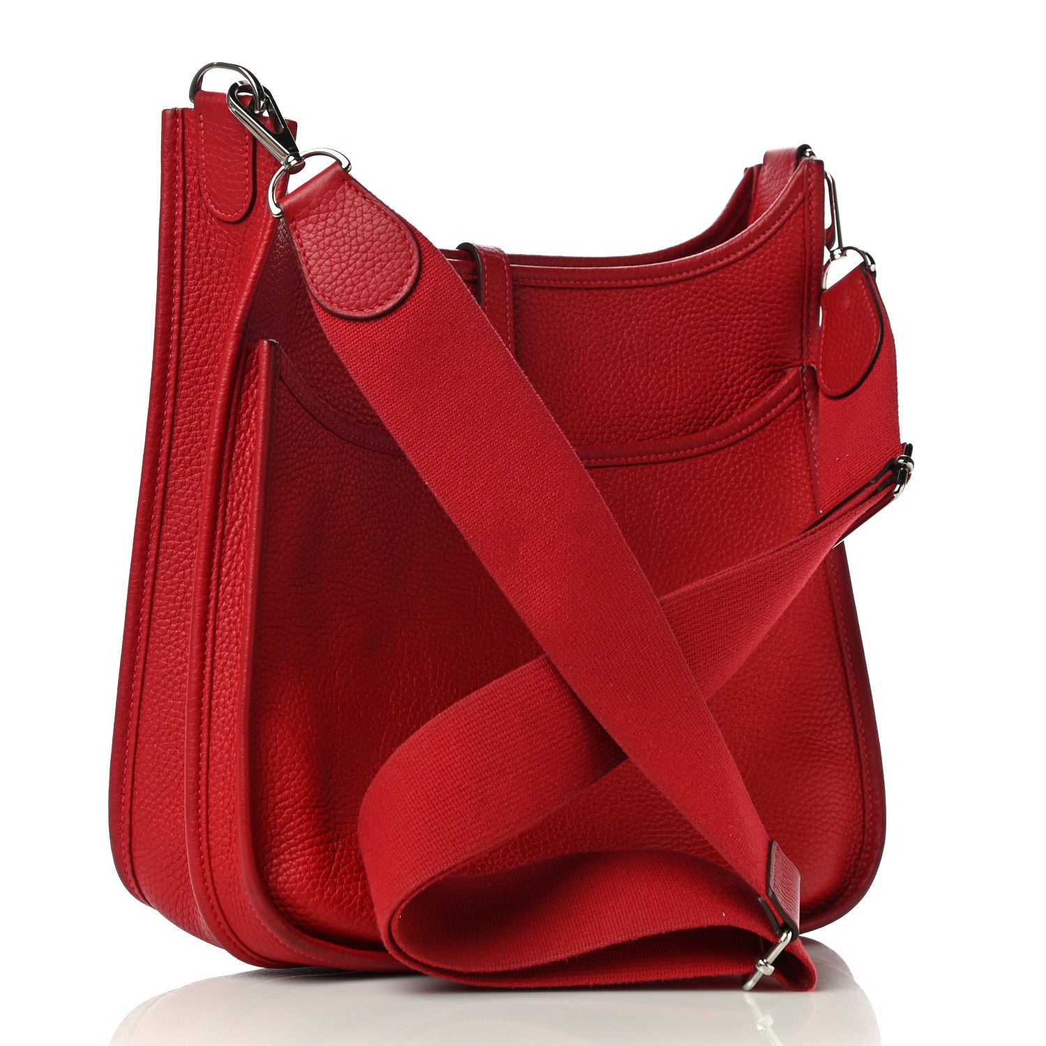 Hermes Taurillon Clemence Evelyne III PM Rouge Casaque 2 of 13