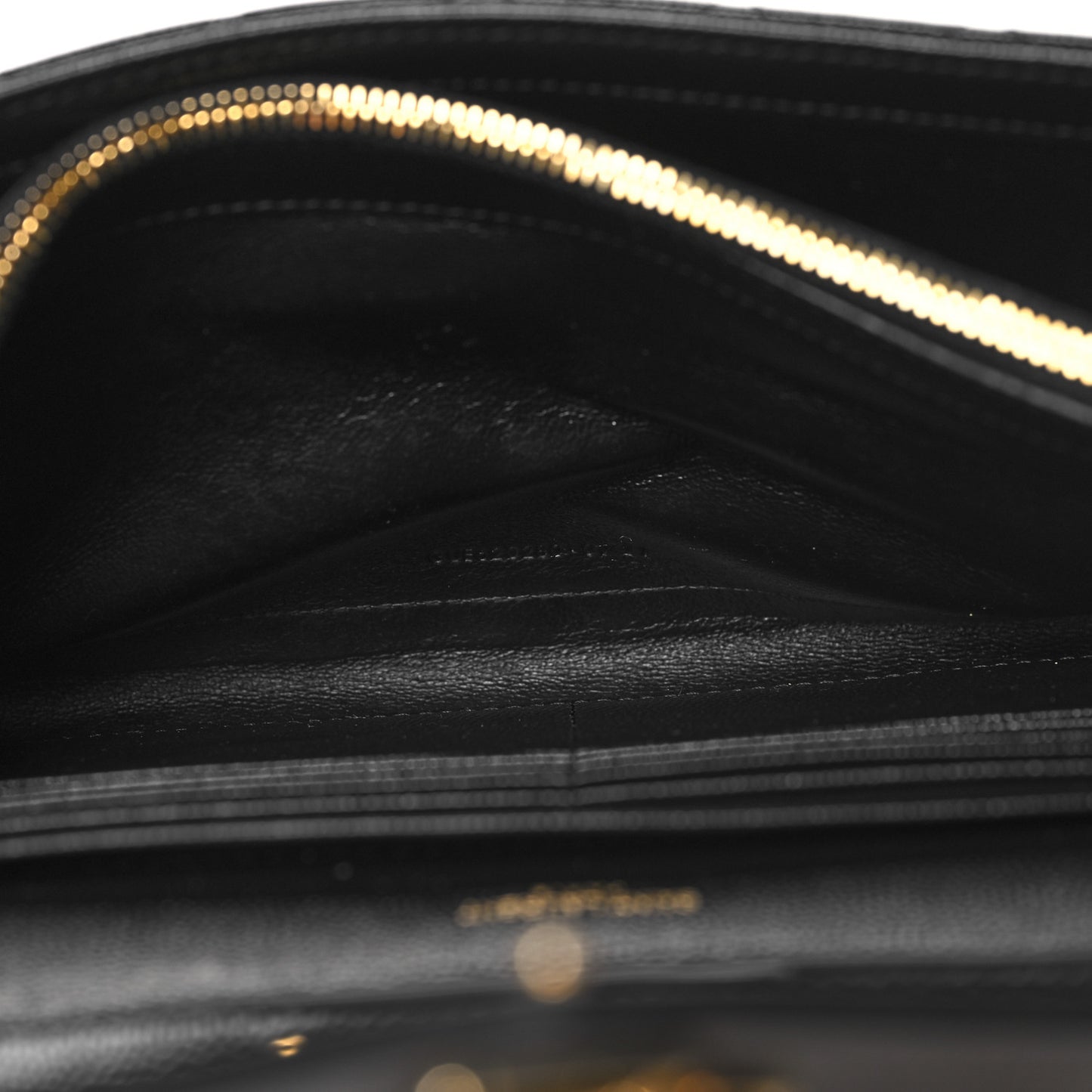 Grain De Poudre Mixed Matelasse Triquilt Monogram Chain Wallet Black