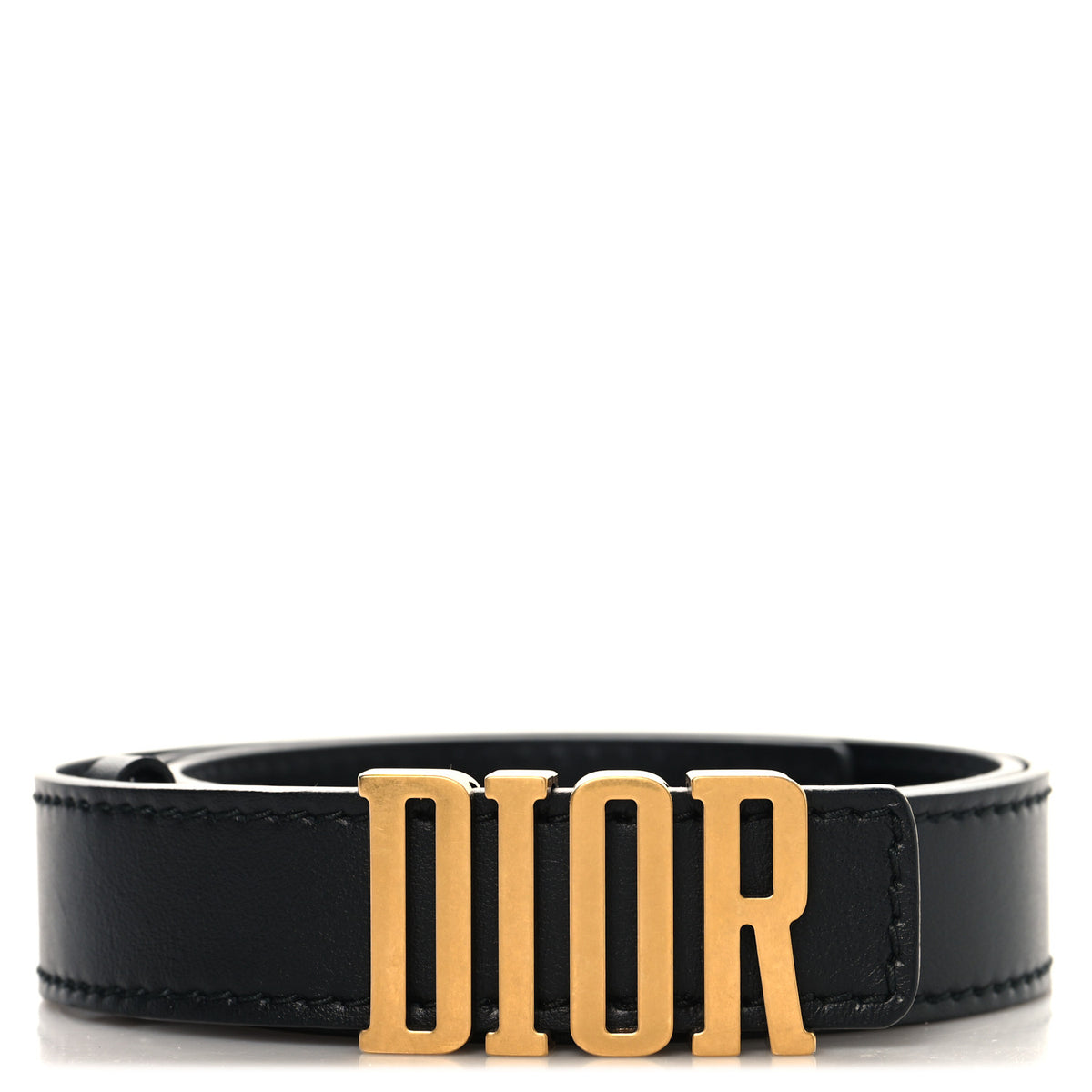 Christian Dior Calfskin D Fence Belt 85 34 Black 1 of 5