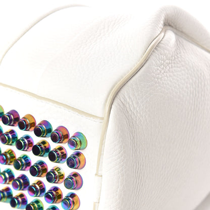 Alexander Wang Pebbled Lambskin Rocco Duffel White Iridescent Hardware 11 of 15