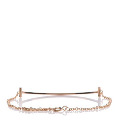 Tiffany 18K Rose Gold T Smile Bracelet 4 of 6