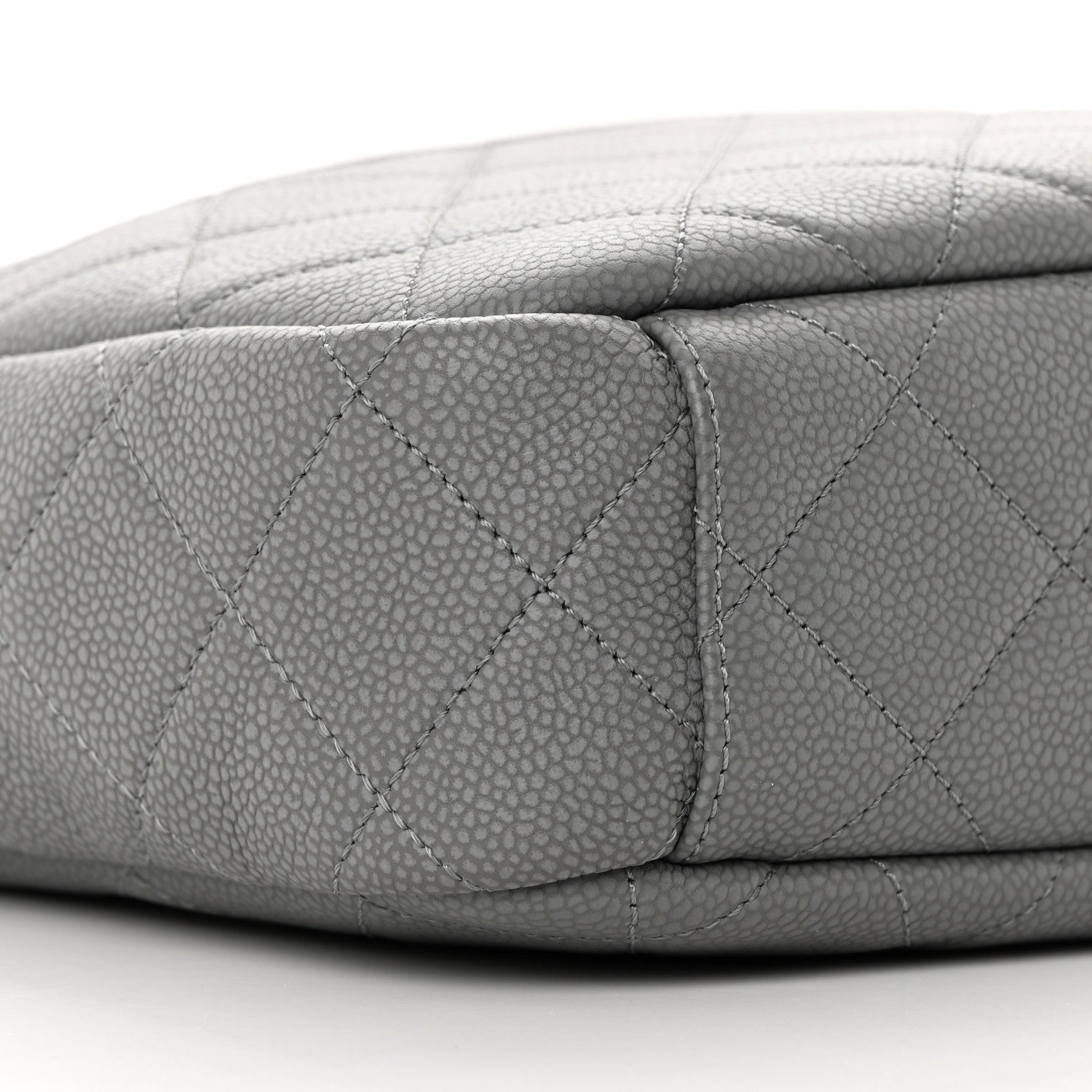 Chanel Iridescent Caviar Flat Quilted Small Coco Tassel Camera Case Grey 9 of 10