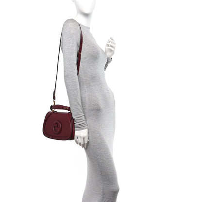 Gucci Roxy Calfskin Blondie Top Handle Bag Rosso Ancora 2 of 10