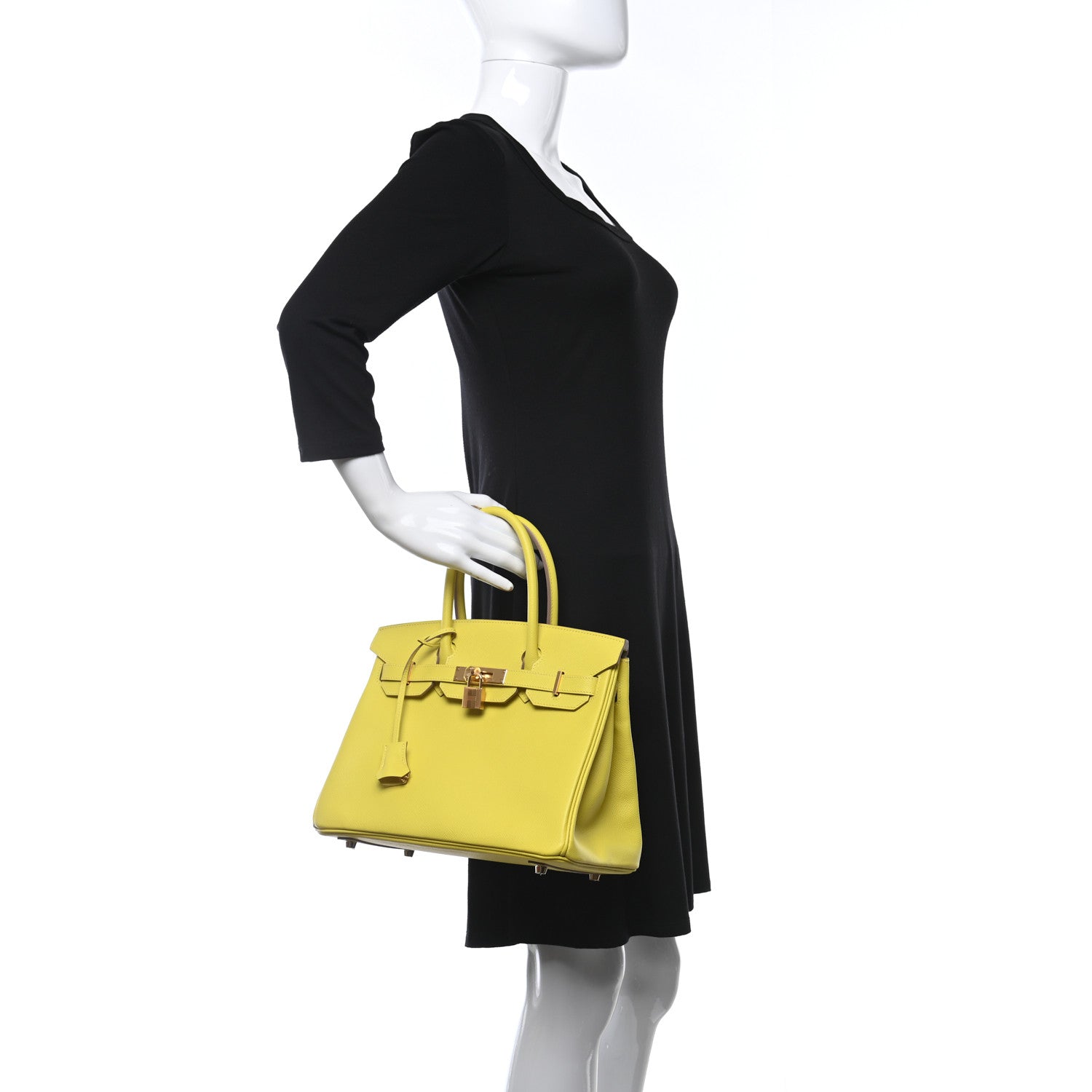 Hermes Epsom Birkin 30 Lime 2 of 11