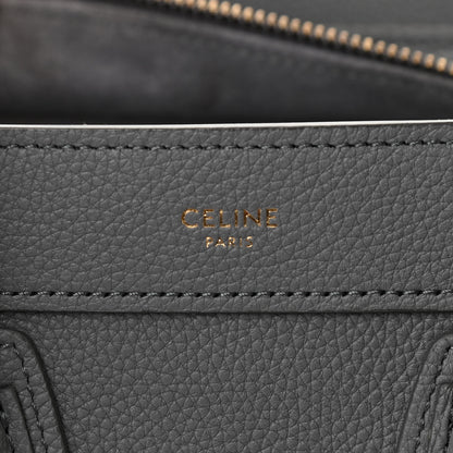 Celine Baby Drummed Calfskin Nano Luggage Kohl 6 of 11