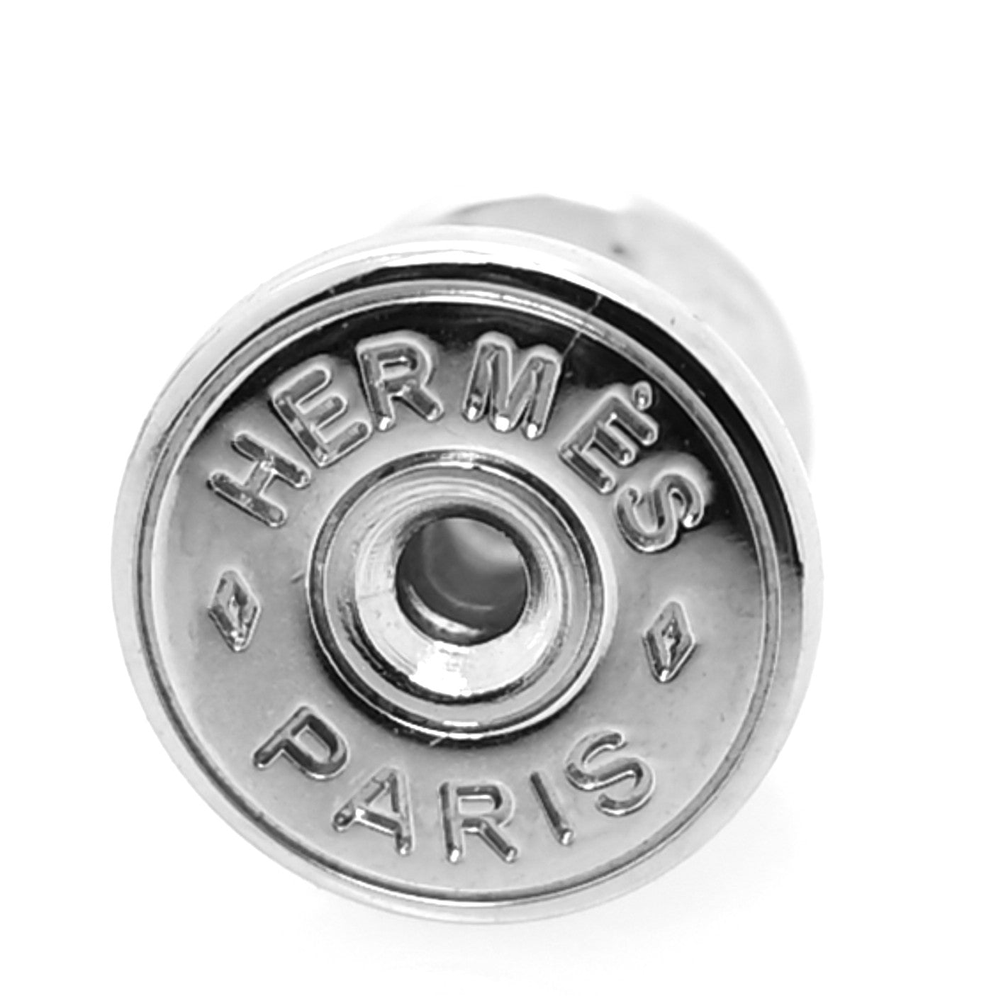 Palladium Lacquered Mini Pop H Earrings Marron Glace
