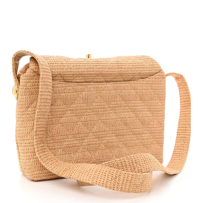 Chanel Straw Raffia Shoulder Bag Beige 3 of 11