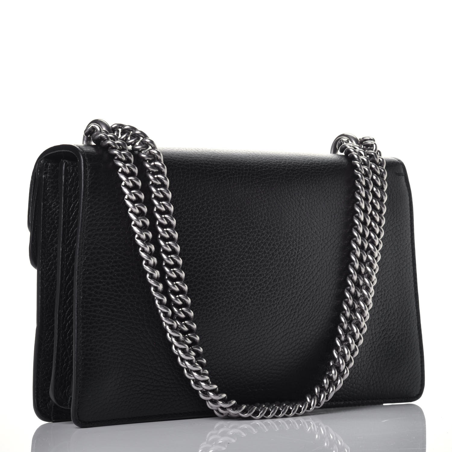 Gucci Pebbled Calfskin Small Dionysus Shoulder Bag Black 3 of 8