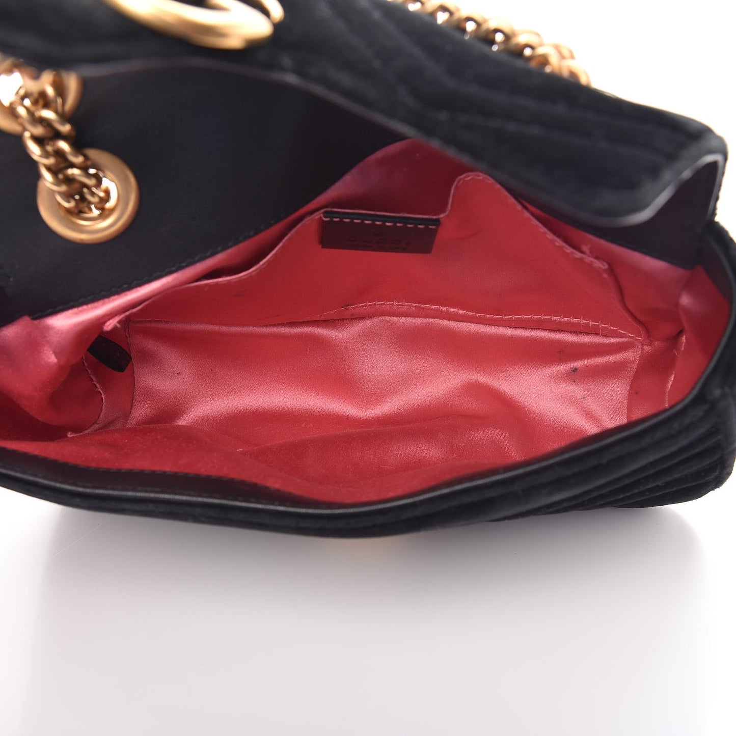 Velvet Matelasse Mini GG Marmont Shoulder Bag Black