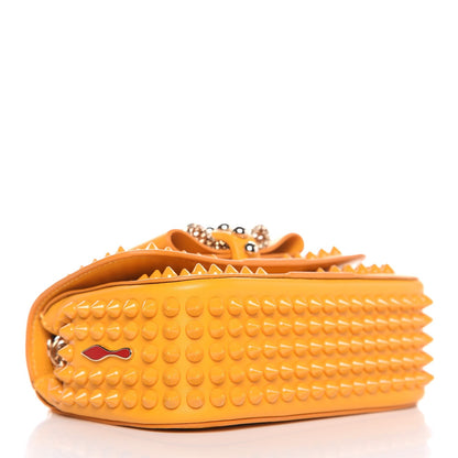 Christian Louboutin Calfskin Spiked Sweety Charity Crossbody Bag Yellow 4 of 8